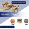 WOWOW Modern Double Handle Wall Mounted Bathroom Faucet with Waterfall Spout - 4 of 4
