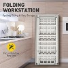 60x24 Stainless Steel Prep Table, Commercial Worktables with Adjustable Undershelf, Heavy Duty Folding Kitchen Island for Restaurant Kitchen Laundry - 4 of 4