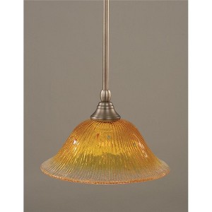 Toltec Lighting Any 1 - Light Pendant in  Brushed Nickel with 10" Gold Champagne Crystal  Shade - 1 of 1