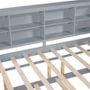 KTMBDW Daybed with Trundle, Wooden Twin/Full Size Bed Frame with Storage Shelf and USB for Living Room, Bedroom and Guest Room - 4 of 4