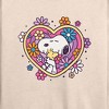Women's - Peanuts - Hug Heart Flower Lightweight French Terry Wide Neck Long Sleeve Shirt - 2 of 4