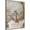 Amanti Art Whimsical Giraffe Soak by Niky Rahner Framed Canvas Wall Art - 2 of 4