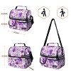 OPUX Insulated Dual Compartment Lunch Bag, Leakproof Soft Cooler Box Women Men Adult, Reusable Tote Pail Kids Boys Girls School - 3 of 4