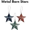 Rustic Barn Star Ornaments (12 Set) 4" Tin, Western Farmhouse Style Christmas Tree Decorations by 4E's Novelty - image 2 of 4