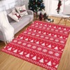 Christmas Rug Non-Slip Washable Red Snowflake Area Rugs for Living Room - 4 of 4