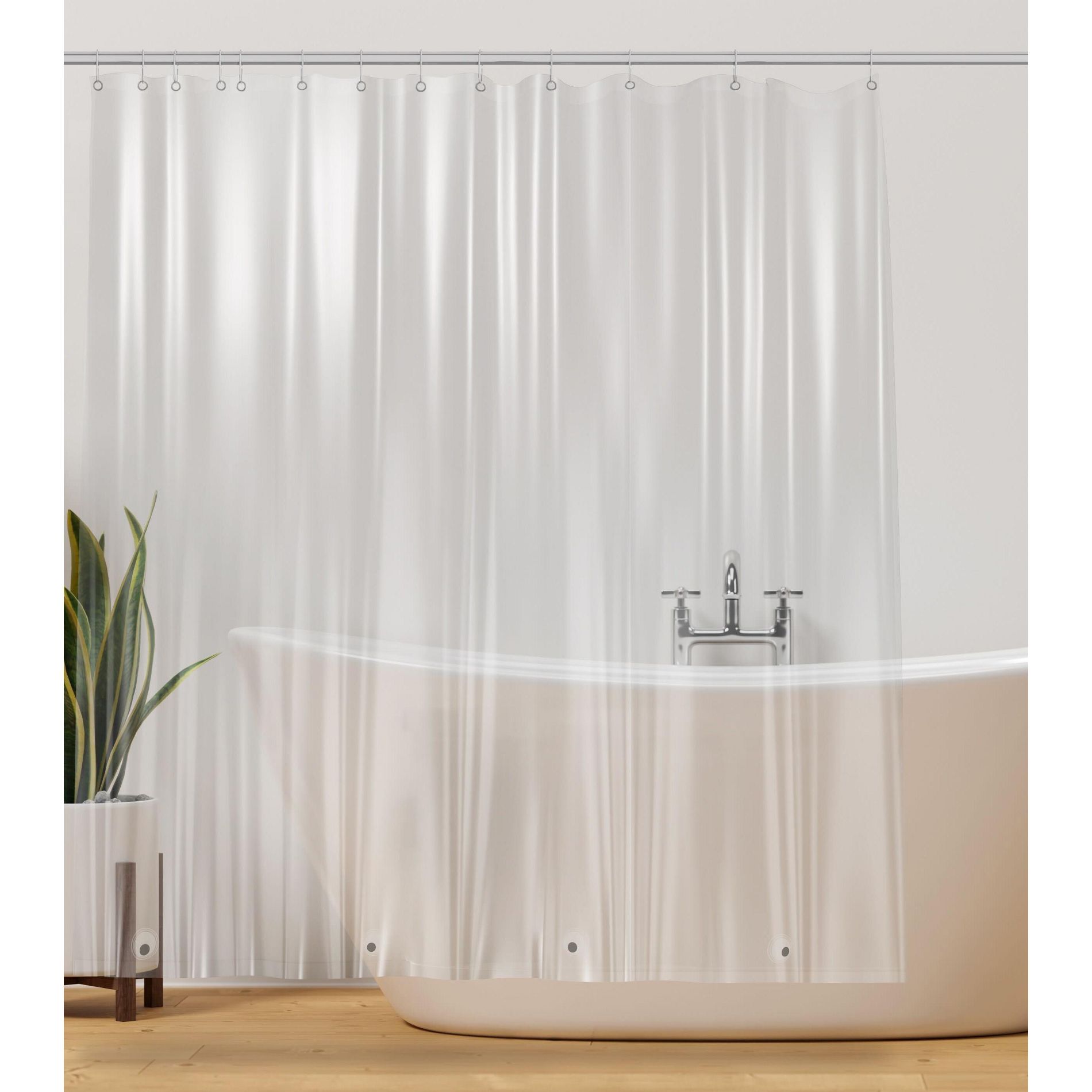 LiBa Premium 8G PEVA Bathroom Shower Curtain Liner - Waterproof, Non-Toxic, Thick Plastic with Rustproof Grommets
