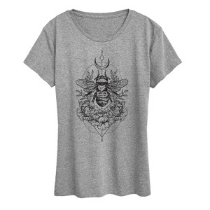 Women's - Instant Message - Astrological Floral Bee Short Sleeve Graphic T-Shirt - 1 of 4