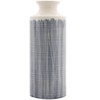 Terra Cotta Floor Vase – 19.25"H Blue & White Navy Criss-Cross Pattern Decorative Accent for Indoor Display By Melrose - 3 of 3
