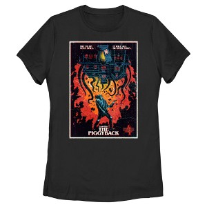 Women's Stranger Things Retro Piggyback Poster T-Shirt - 1 of 4