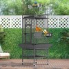 Bird Cage 61-inch Play Open Top Medium Small Parrot Parakeet Bird Cages with Detachable Rolling Stand Play Top & Bowls - Metal Large Bird Cages - 4 of 4