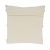 18"x18" Striped Design with Pom-Poms Square Throw Pillow Cover Ivory - Saro Lifestyle: Bohemian Hand Wash Zipper Closure - 2 of 4