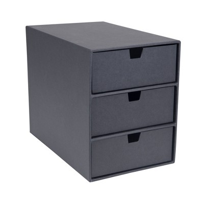 Ingrid 3-Drawer Supply Chest Dark Gray - Bigso Box of Sweden