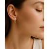 Molenia Gold Chain Earrings for Women: 925 Sterling Silver Opal Stud Dangle Tassel 14K Gold Plated Drop Link Hypoallergenic Dainty Jewelry Gifts - 2 of 4