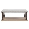 Mid-Century 2-Tier Gray Coffee Table with Storage Shelf - The Pop Home - 3 of 4
