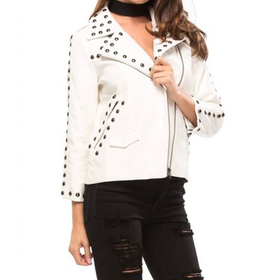 Women's Wo's Stud Moto Jacket - line and dot