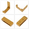 Unique Bargains 90° Foldable Coat Hook Wall Mount Invisible Perforated Fixed Wall Hook 4 Pcs - 4 of 4