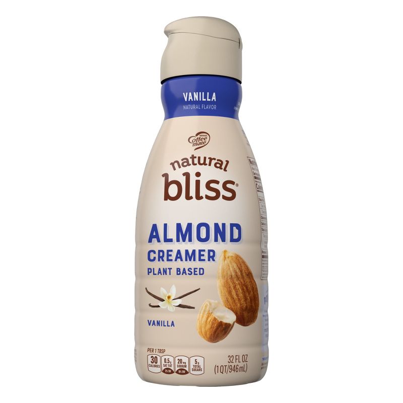 Coffee mate Natural Bliss Vanilla Almond Milk Creamer - 32 fl oz (1qt), 3 of 12