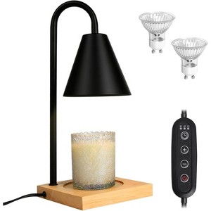 FAAYFIAN Adjustable Candle Warmer Lamp with Timer,Wood Base Metal Shade,Birthday Gifts for Women Mom - 1 of 4