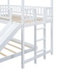 NicBex Twin over Full Bunk Bed Classic House Shape Pinewood Frame Bed Frame with Slide, Ladder and Guardrails, No Box Spring Required - 4 of 4