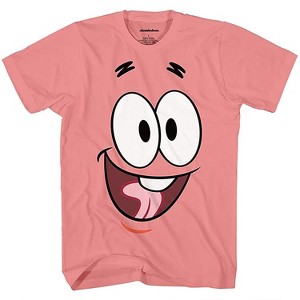 Mens Spongebob Squarepants Classic Shirt - Spongebob, Patrick, Squidward & Mr Krab Big Face T-Shirt - 1 of 4