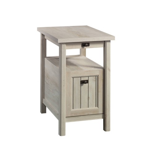 Recliner side table store with storage