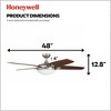 Honeywell Ceiling Fans Carmel Modern 48 Inch Ceiling Fan with LED Light and Remote Control, Indoor Fan, 5 Contemporary Blades, Brushed Nickel - 4 of 4