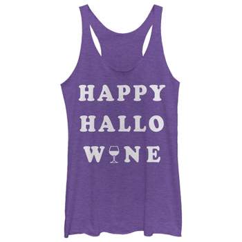 Women's CHIN UP Halloween Happy Wine Racerback Tank Top
