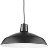 Progress Lighting, Sanabria, 1-Light, Pendant, Matte Black, Spun Metal Shade - 4 of 4