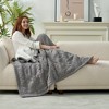 Amelie Home Reversible Chenille Cable Knit Throw Blanket - 4 of 4