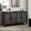59.8'' Hollow Carved Sideboard Cabinet with Adjustable Shelves,4-Door Country Console Table for Living Room or Kitchen-Baofuwish - 2 of 4