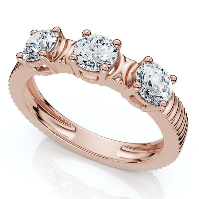 Pompeii3 3/4Ct Jade Diamond Wedding Stackable Ring 14k Gold or Platinum Lab Created