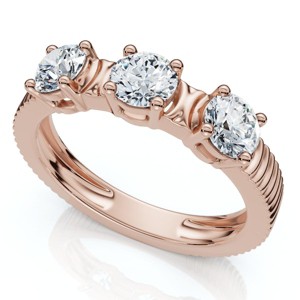Pompeii3 3/4Ct Jade Diamond Wedding Stackable Ring 14k Gold or Platinum Lab Created - 1 of 2
