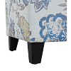 Sapphtopaz Storage Bench Upholstered Storage Ottoman with Floral Patterned and Soft-Close Hinges Vanity Stool for Living Room, Bedroom - 4 of 4