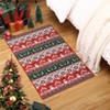 Acekool Christmas Rug Machine Washable Xmas Snowman Deer Rug Non-Slip Holiday Decor Diamonds Snowflake Carpet Christmas Floor Cover - 2 of 4