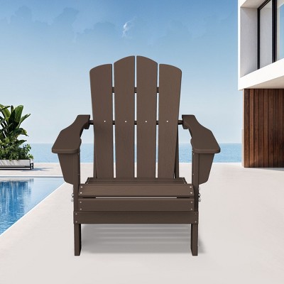Hyleory HDPE Outdoor Patio Chair, Folding Adirondack Chair for All Seasons