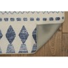 Devimy Washable Outdoor Rug Ivory/Blue - Linon - 4 of 4