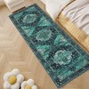 Area Rugs, Machine Washable Vintage Soft Low Pile Rugs, Oriental Accent Carpet with Non-Slip Backing,Floor Carpet for Living Room, Hallway, Laundry - 2 of 4
