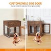 Dog Crate Furniture with 3 Doors,39.4" Large Dog Crate with 2 Drawer & Cushion,Wooden Dog House Kennel for Medium/Large Dog - 4 of 4