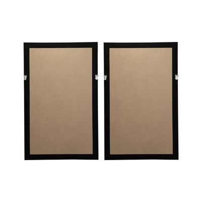 Set of 2 White Botanical Paper Shadow Box Wall Decor with MDF Frame