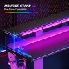 Bestier L Shape Gaming Desk, 41.6inch Large Grid Pickup Light Gaming Desk - 4 of 4