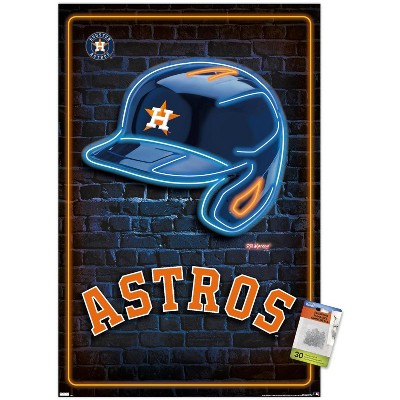 Mlb Houston Astros Baseball Metal Button Panel : Target