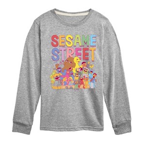 Boys' - Sesame Street - Group -Toddler and Youth Long Sleeve T-Shirt Long Sleeve Graphic T-Shirt - 1 of 3