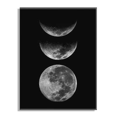 Mod Moon Phases Black and White Acrylic Wall Art
