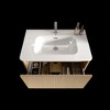Lyngins Floating Bathroom Vanity with Sink – U-Shape Wall Fitting, Striped Texture Bathroom Storage Cabinet with Push-Open Drawer & Curved Edges - 3 of 4
