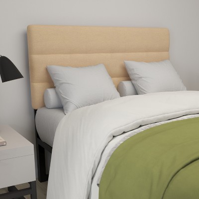 Cream Tufted Full Headboard with Metal Frame