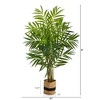 Nearly Natural 8-ft King Palm Artificial Tree in Handmade Natural Jute and Cotton Planter - 2 of 4