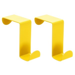 Unique Bargains Stainless Steel Reversible Uasge S-Shaped Over Door Double Hooks 2 Pcs - 1 of 4