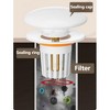 1 ceramic universal size pop-up sink strainer, brass strainer, leak-proof, clog-proof, insect-proof, with hair collector. - 4 of 4