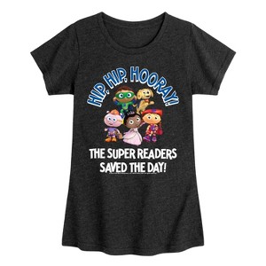 Girls' - Super Why - Hip Hip Hooray Fitted Short Sleeve Graphic T-Shirt - 1 of 4