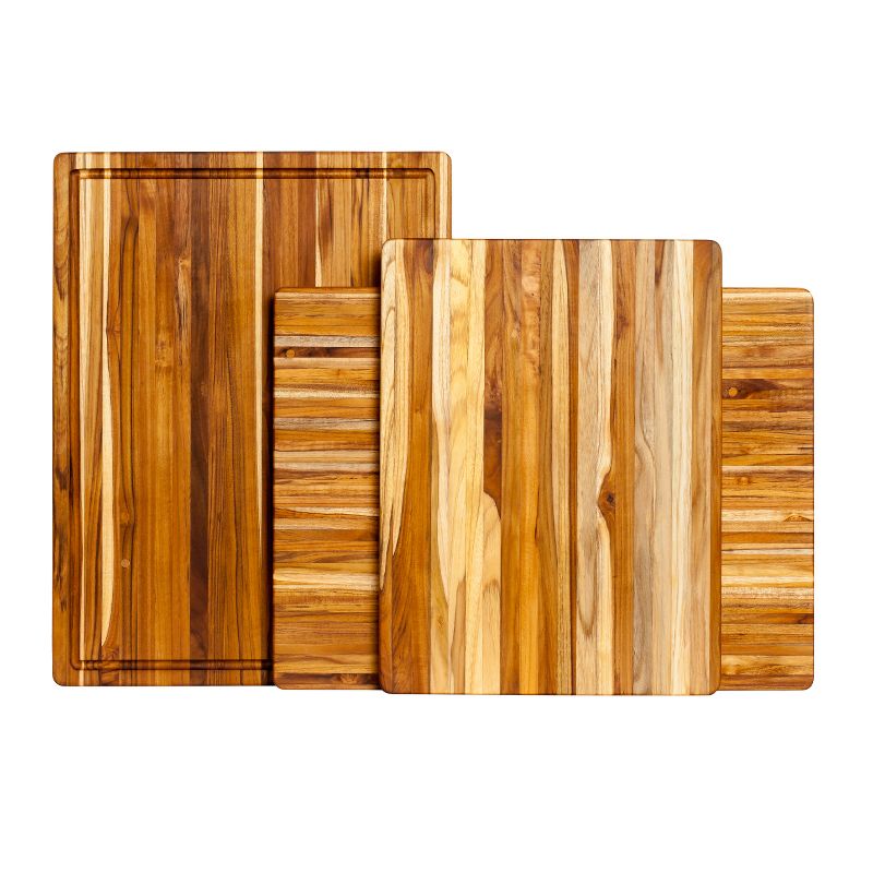 Teak Haus Edge Grain Teak Wood Rectangular 15.75x11 Inch Cutting/Serving Board, 2 of 4